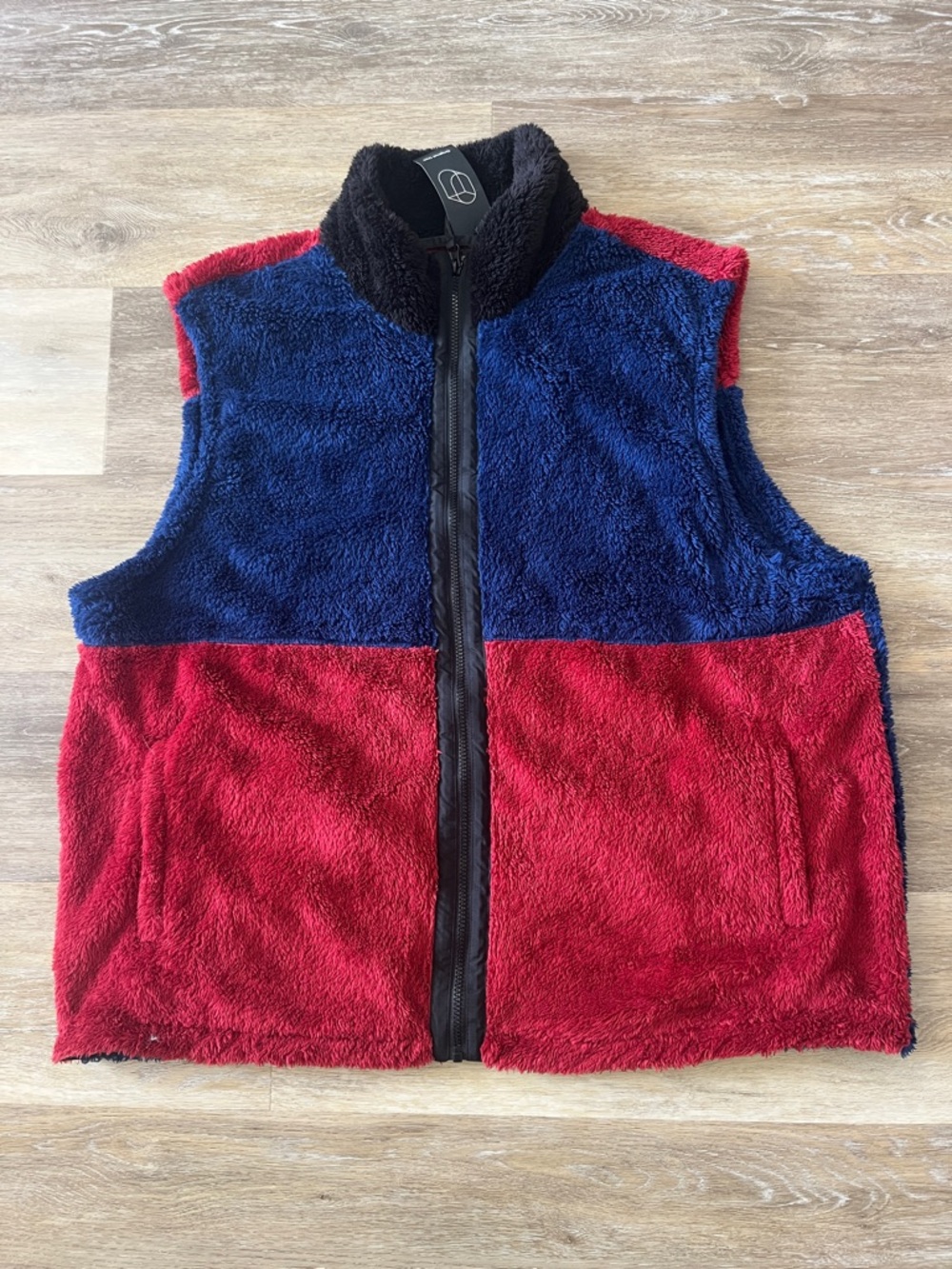 NWT Original Use Men's Fleece Vest Full Zip Lightweight Jacket Blue/Red Size XXL